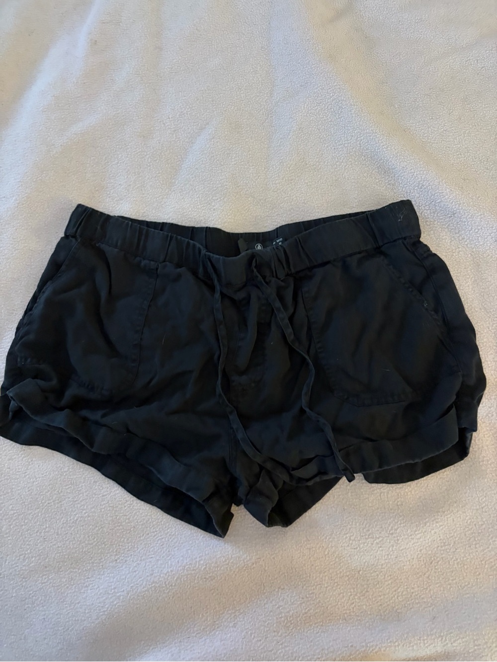 Volcom Black Drawstring Athletic Women’s Shorts
